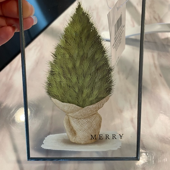 SET OF 2 KIRKLANDS GLASS TREE XMAS ORNAMENTS NWT - Picture 3 of 12